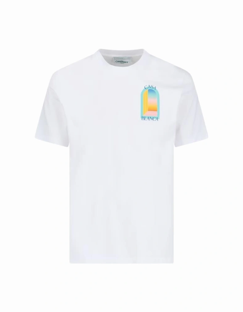 Arch Gradient T Shirt White/Blue