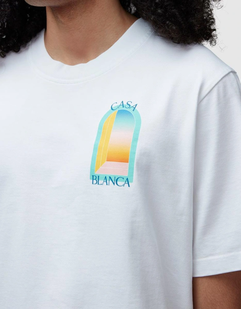 Arch Gradient T Shirt White/Blue