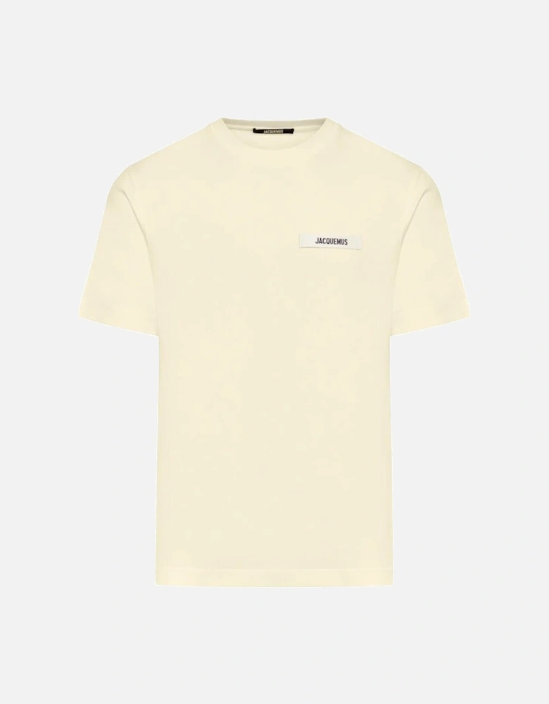 The Gros Grain Logo T Shirt Beige