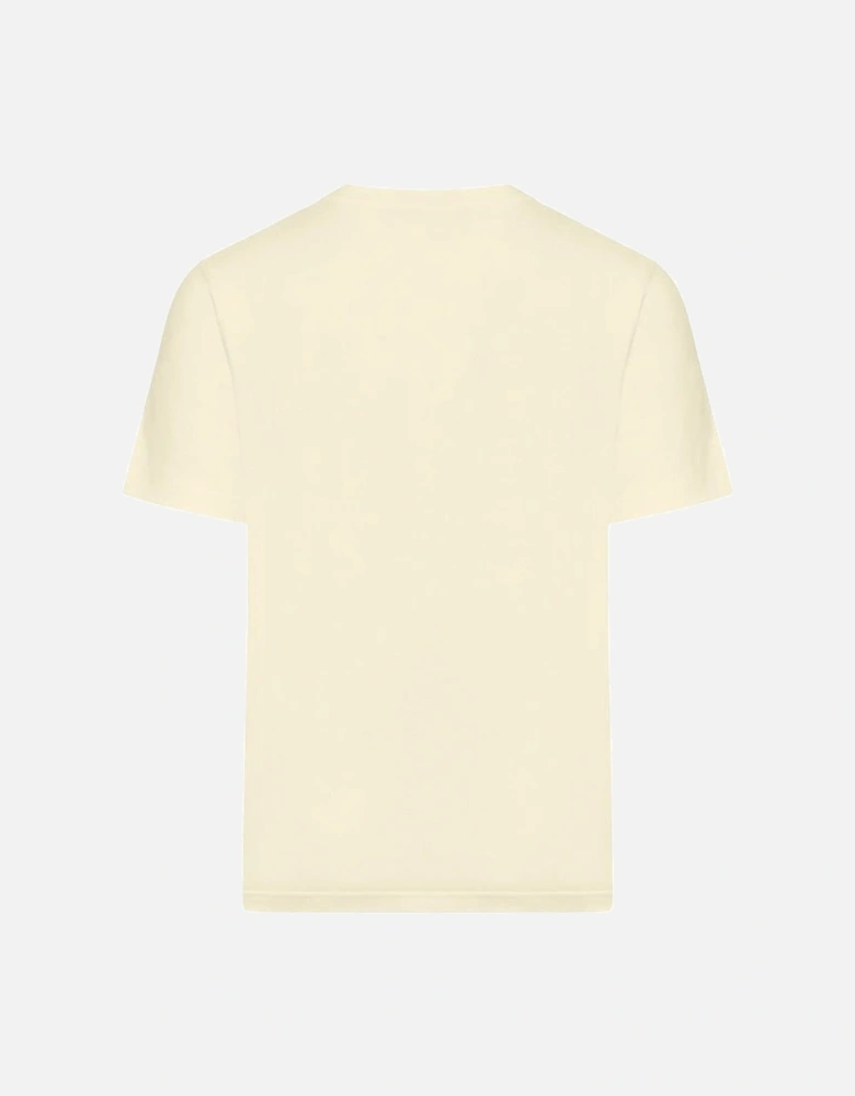 The Gros Grain Logo T Shirt Beige