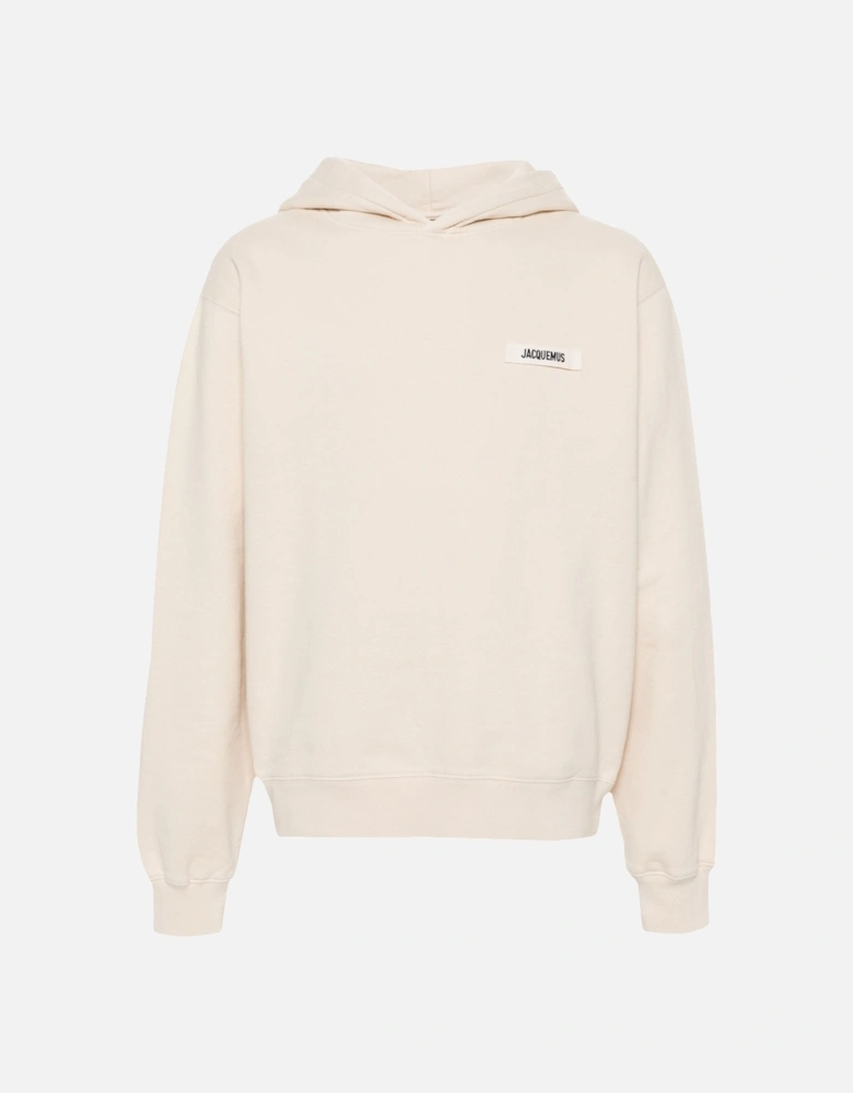 The Gros Grain Logo Hoodie Beige