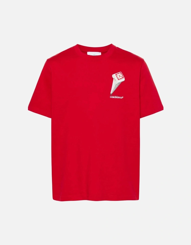 Casa Column T Shirt Red