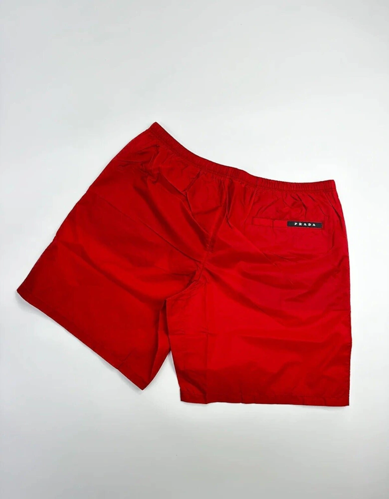 Logo Swim Shorts Red