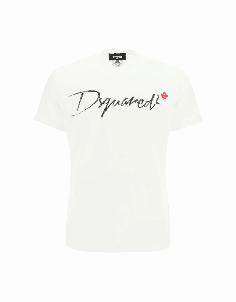 Italic Logo T Shirts White