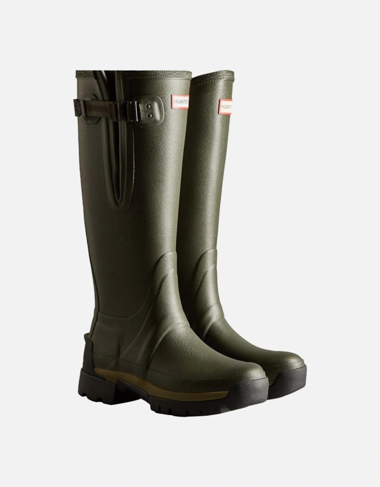 Balmoral Adjustable Rubber Women's Dark Olive Wellington Boots