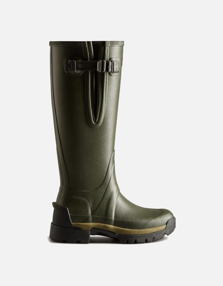 Balmoral Adjustable Rubber Women's Dark Olive Wellington Boots