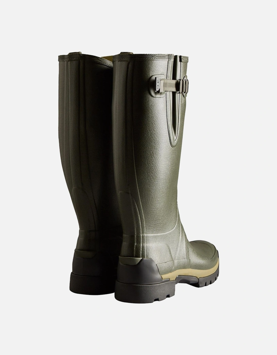 Balmoral Adjustable Rubber Dark Olive Wellington Boots