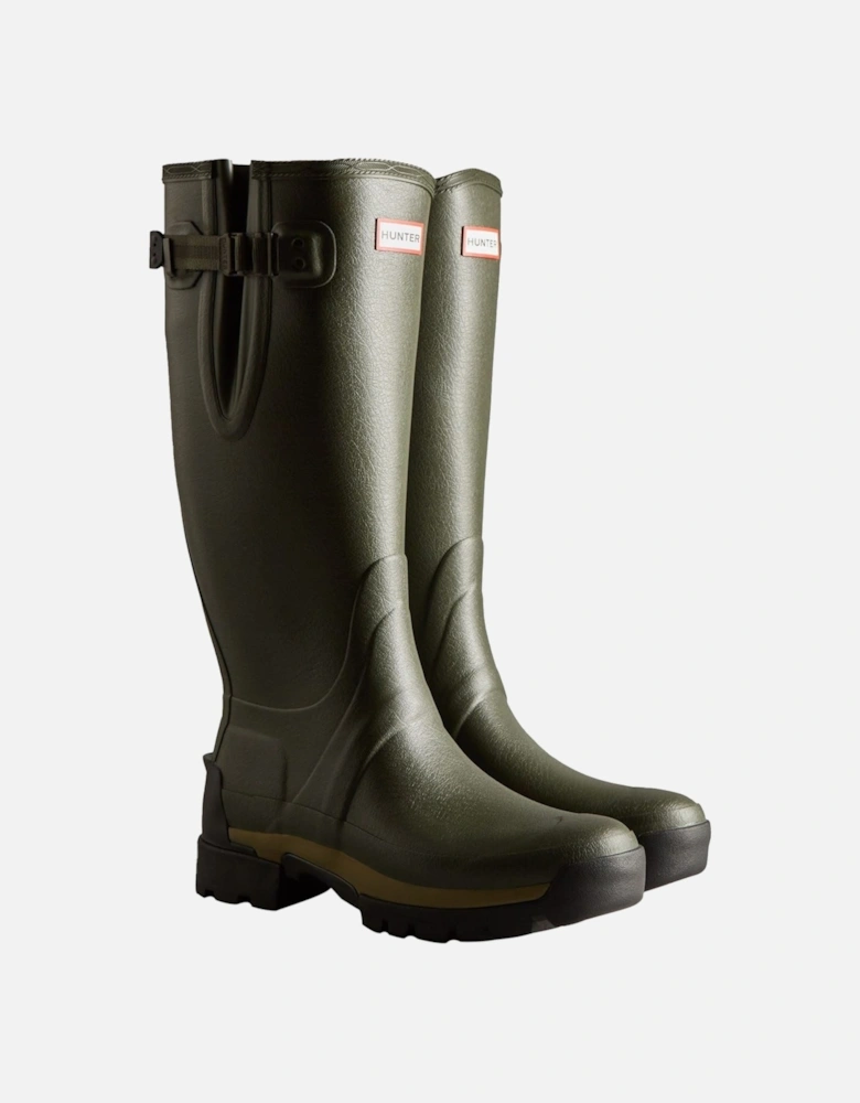 Balmoral Adjustable Rubber Dark Olive Wellington Boots