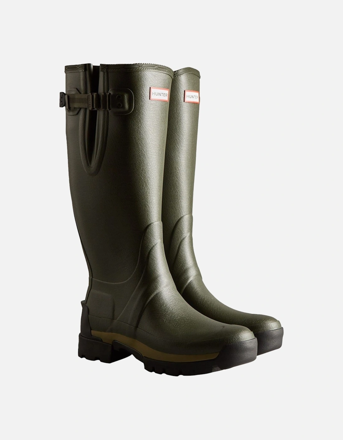 Balmoral Adjustable Rubber Dark Olive Wellington Boots