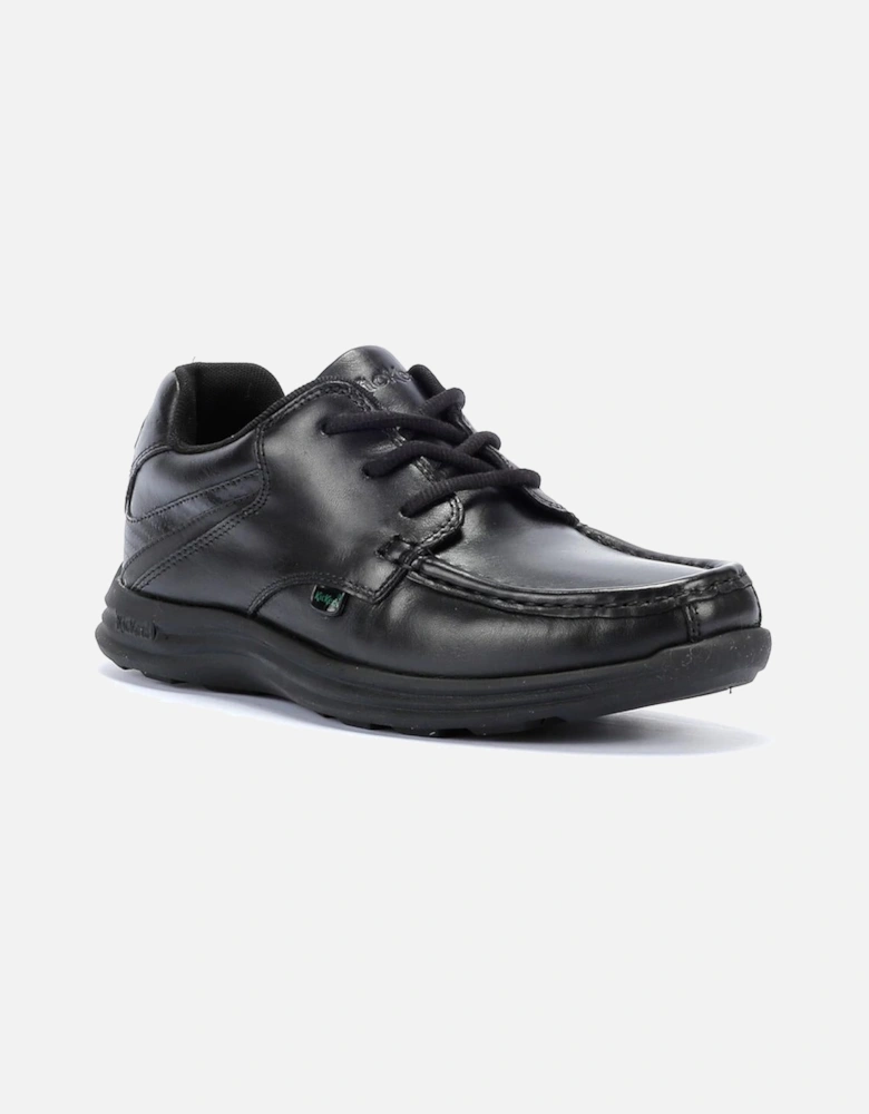 - 1-15998 YOUTH REASAN LACE LEATHER BLACK