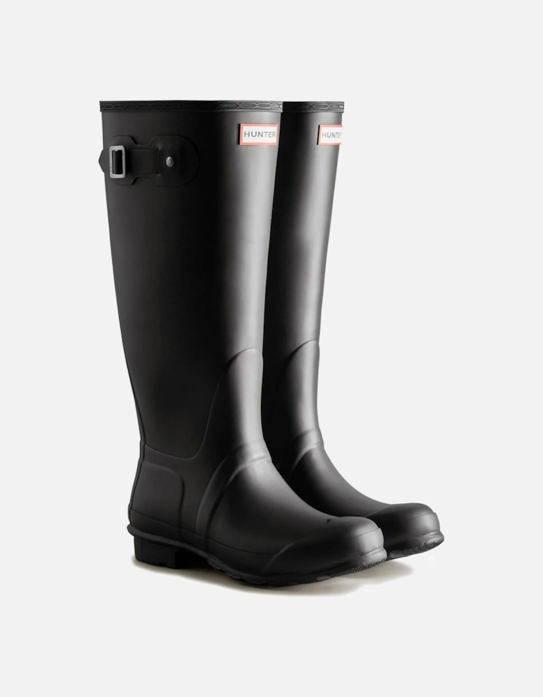 Original Tall Wide Rubber Women's Black Wellington Boots