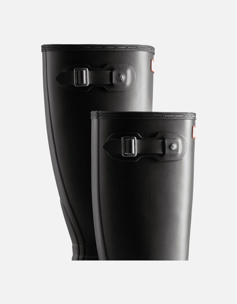 Original Tall Wide Rubber Women's Black Wellington Boots