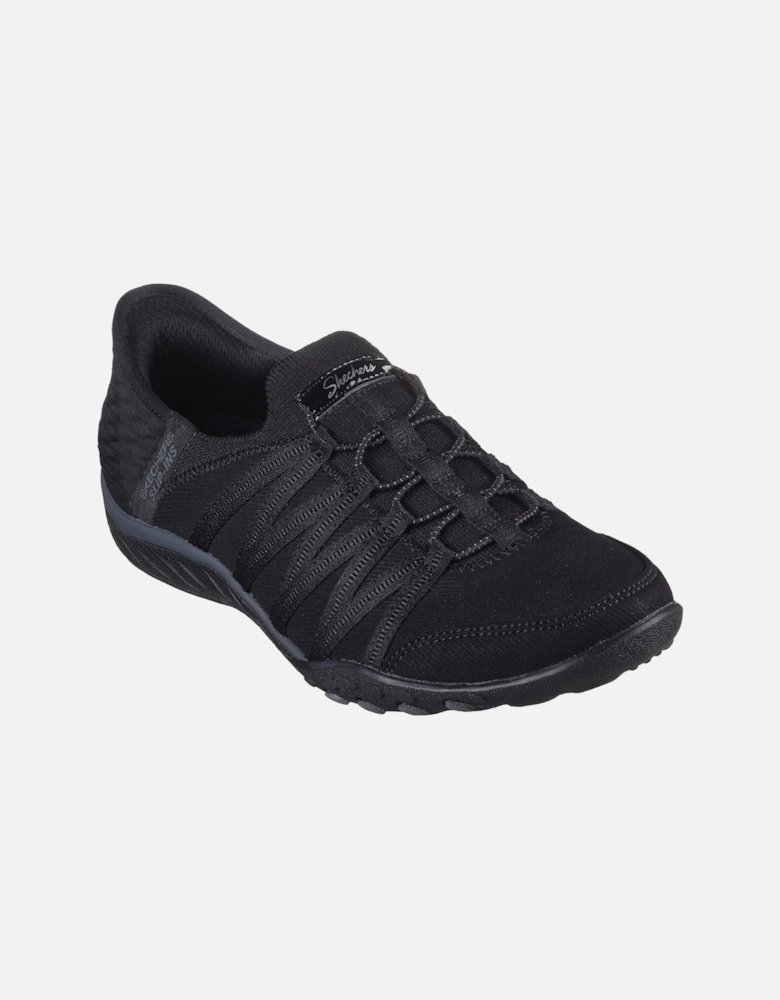 Breathe-Easy - Roll-With-Me Textile Women's Black Trainers