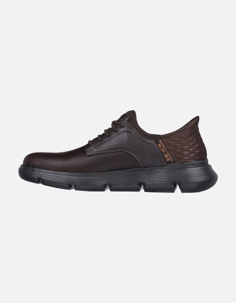 Garza - Gervin Leather Men's Chocolate Lace-Up Shoes