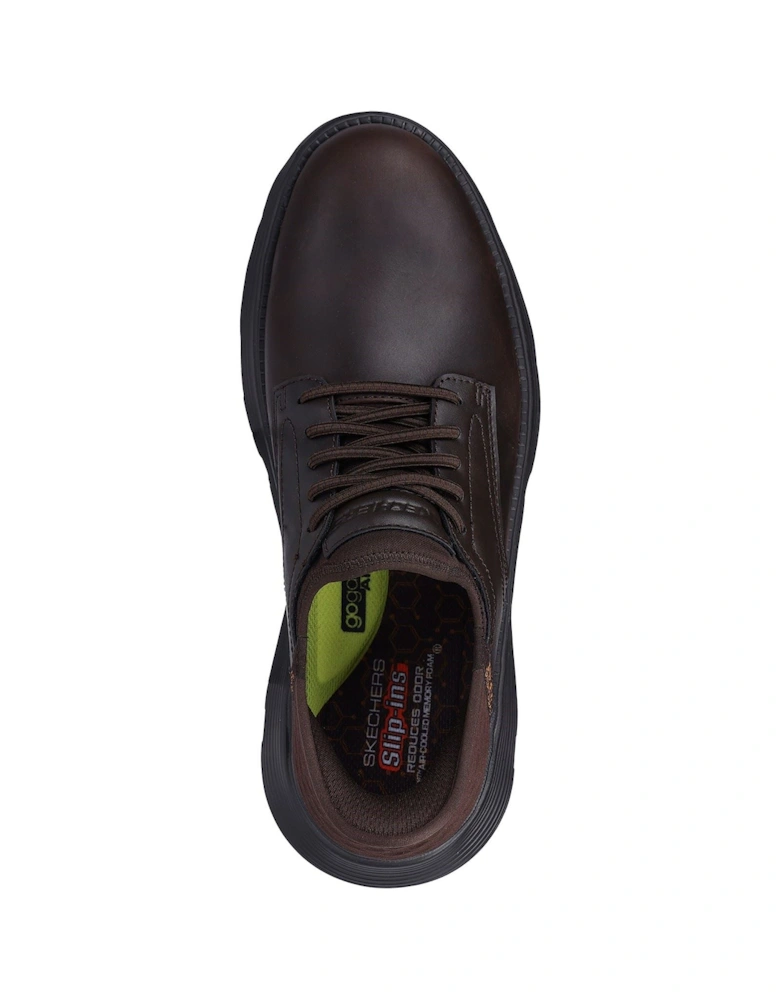 Garza - Gervin Leather Men's Chocolate Lace-Up Shoes