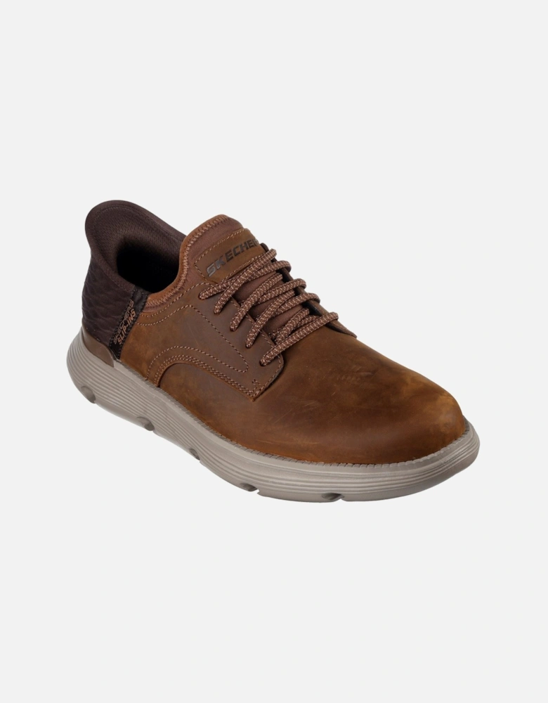 Garza - Gervin Leather Men's Dark Brown Lace-Up Shoes