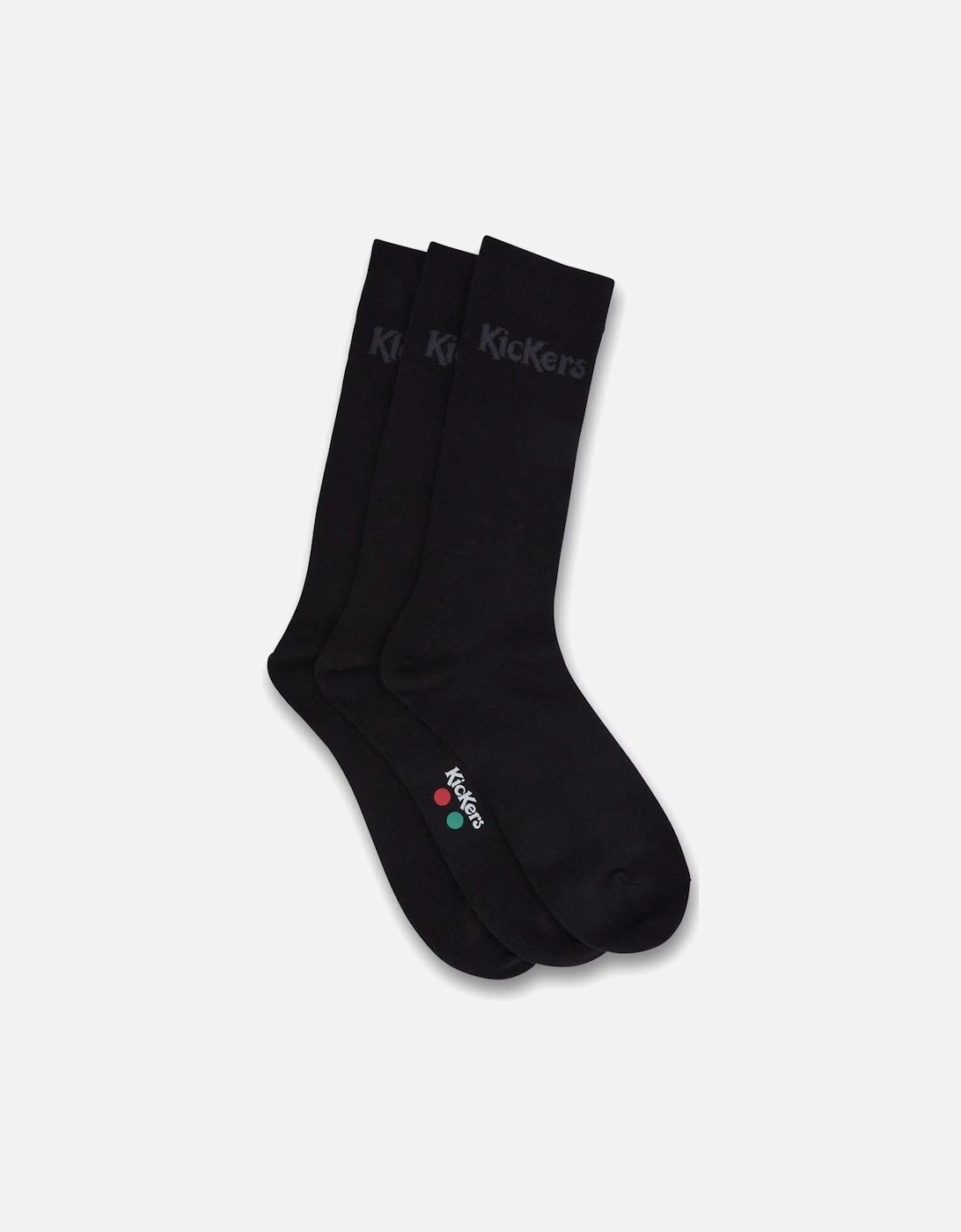 Kickers Men's Black Acc - Kic6000 Accessories Joints Bts Socks 3Pck - : 5/5.5/6.5/7/6/7.5 M