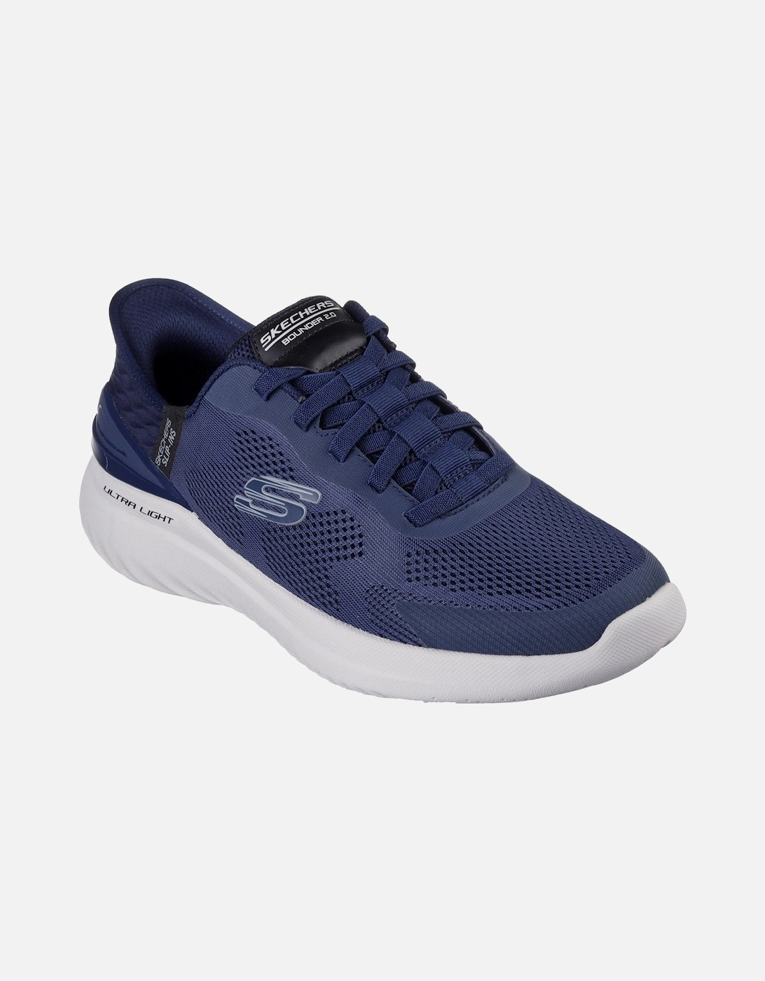 Bounder 2.0 Emerged Textile Men's Navy Trainers, 6 of 5