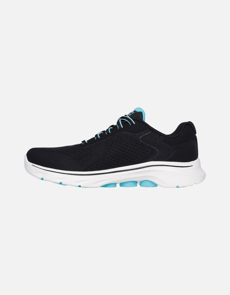 7 - Cosmic Waves Polyester Women's Black/Turquoise Trainers