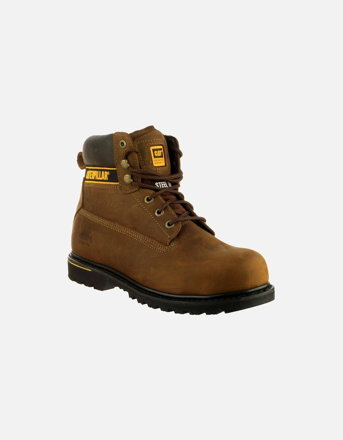 Men's Caterpillar Men's Holton Safety Boot in Brown - Size: 6