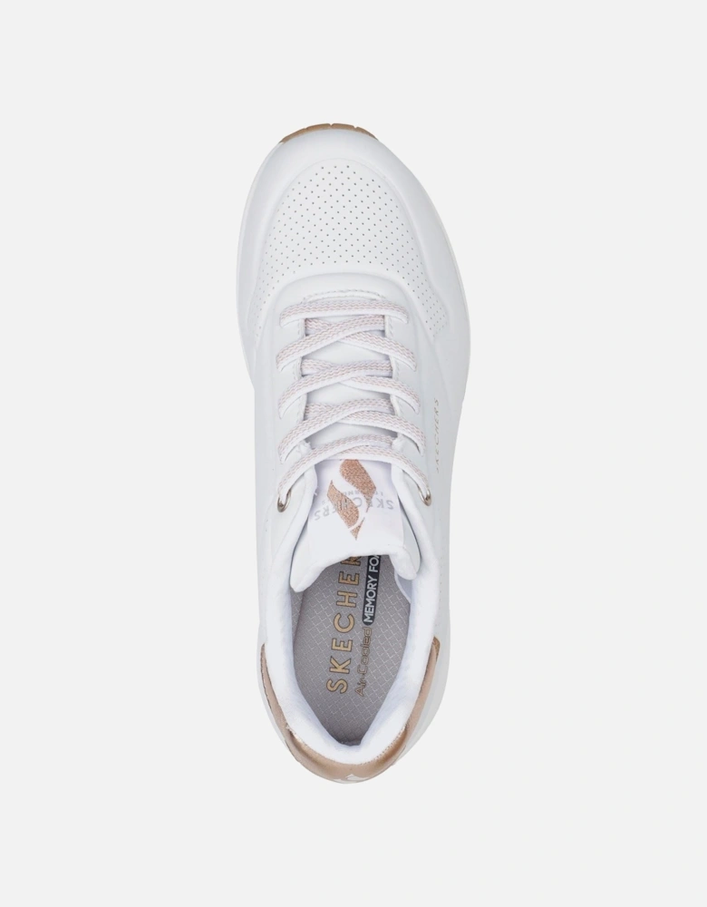 model Uno - Shimmer Away Trainer Female in White