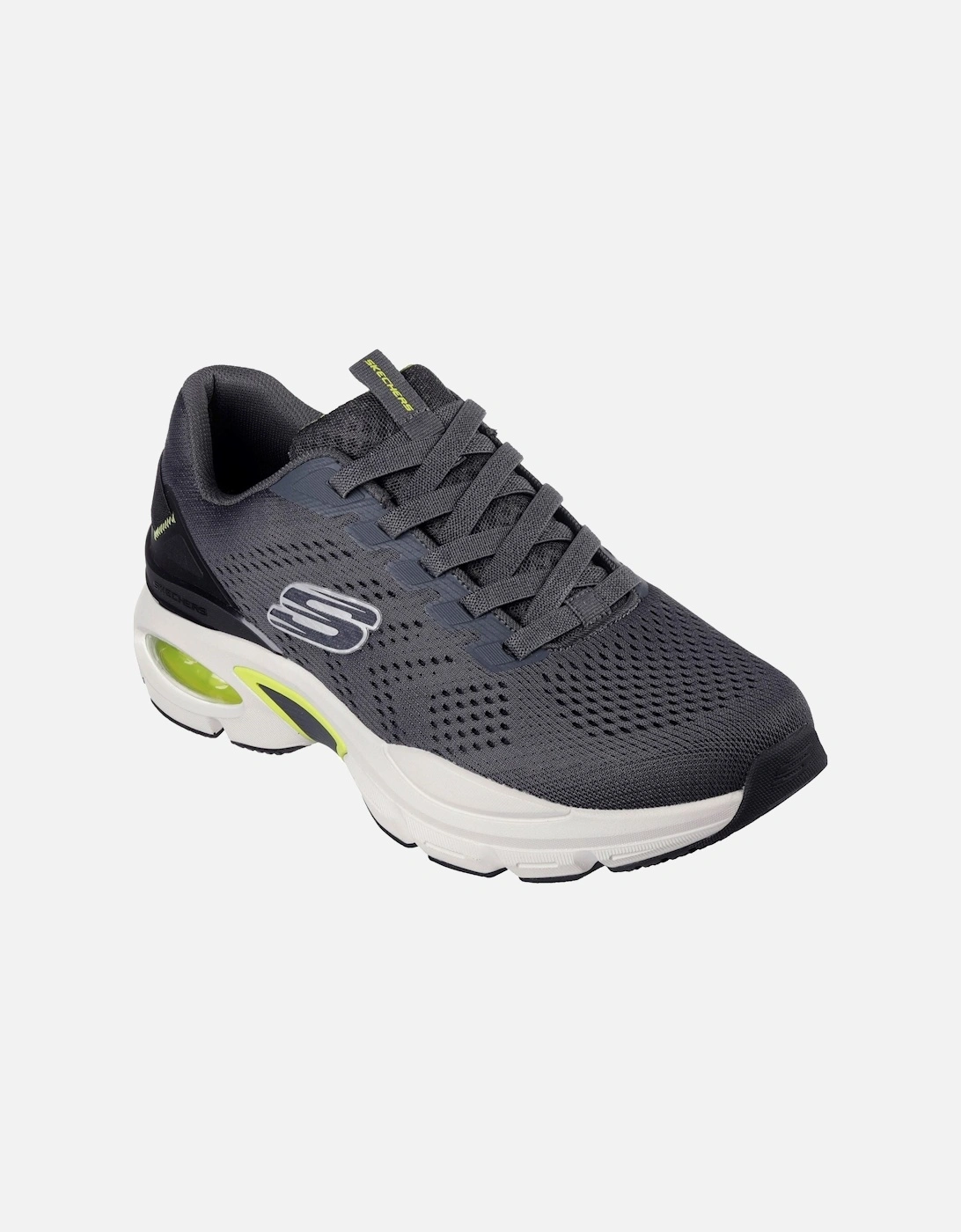 model Skech-Air Ventura Trainer Male in Charcoal/Lime, 6 of 5