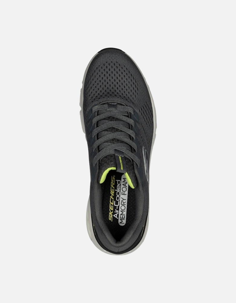 model Skech-Air Ventura Trainer Male in Charcoal/Lime