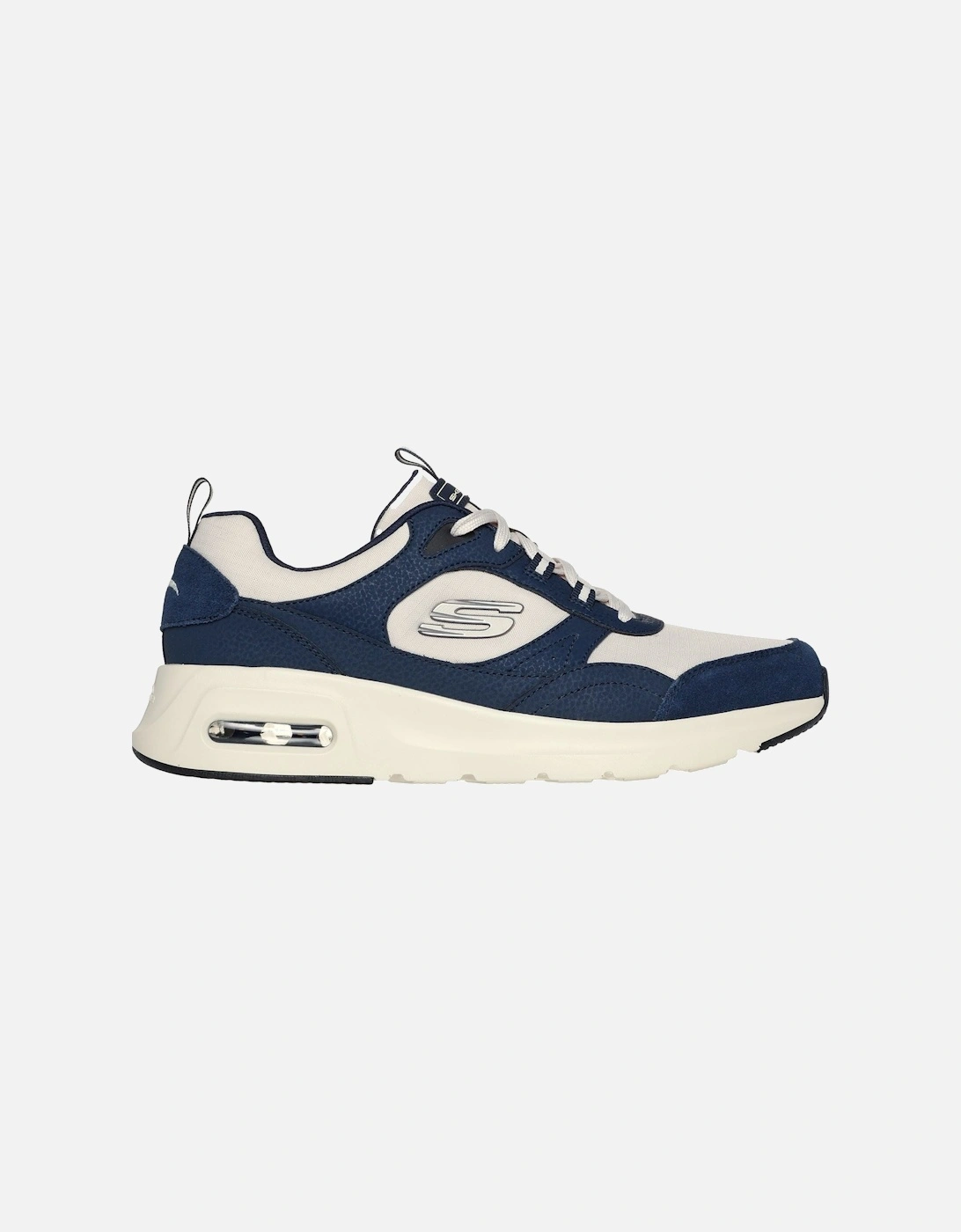 Skech-Air Court - Yatton Leather Men's Navy/Natural Trainers