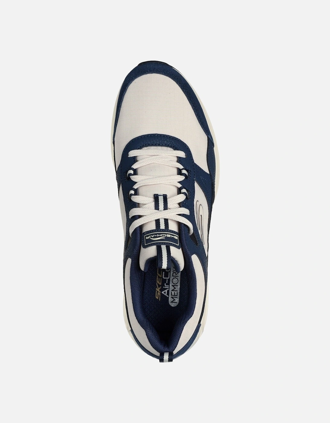 Skech-Air Court - Yatton Leather Men's Navy/Natural Trainers