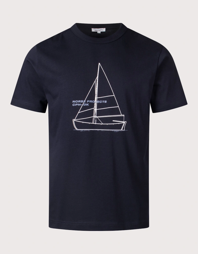 Holger Organic Boat Print T-Shirt