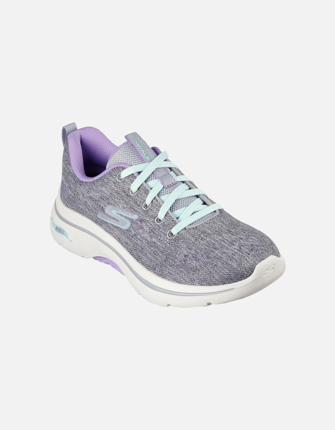 Skechers Go Walk Women's Grey Arch Fit 2.0 Vivid Sunset Shoes In /Lavender - : 4 Size 4