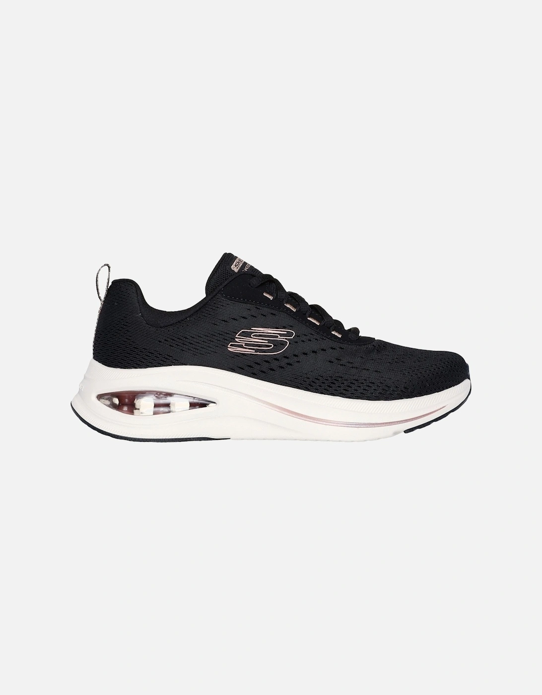 Skech-Air Meta Neutral Air Polyester Women's Black/Rose Gold Trainers