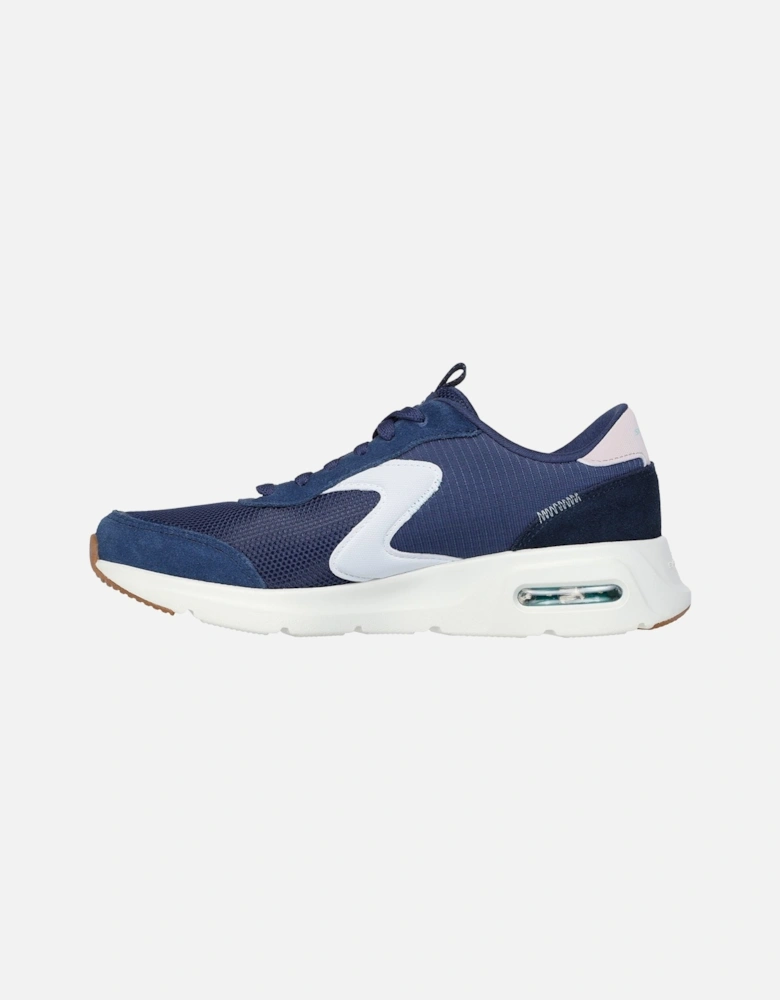 Skech-Air Court Air Wave Leather Women's Navy/Multi Trainers