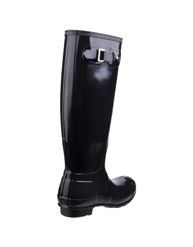 model Original Tall Gloss Wellington Boots Female in Black