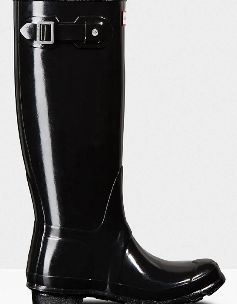 Original Tall Gloss Rubber Women's Black Wellington Boots