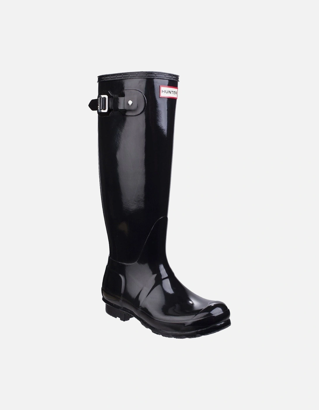 Women's Hunter Women's Original Tall Gloss Wellington Boots in Black - Size: 4