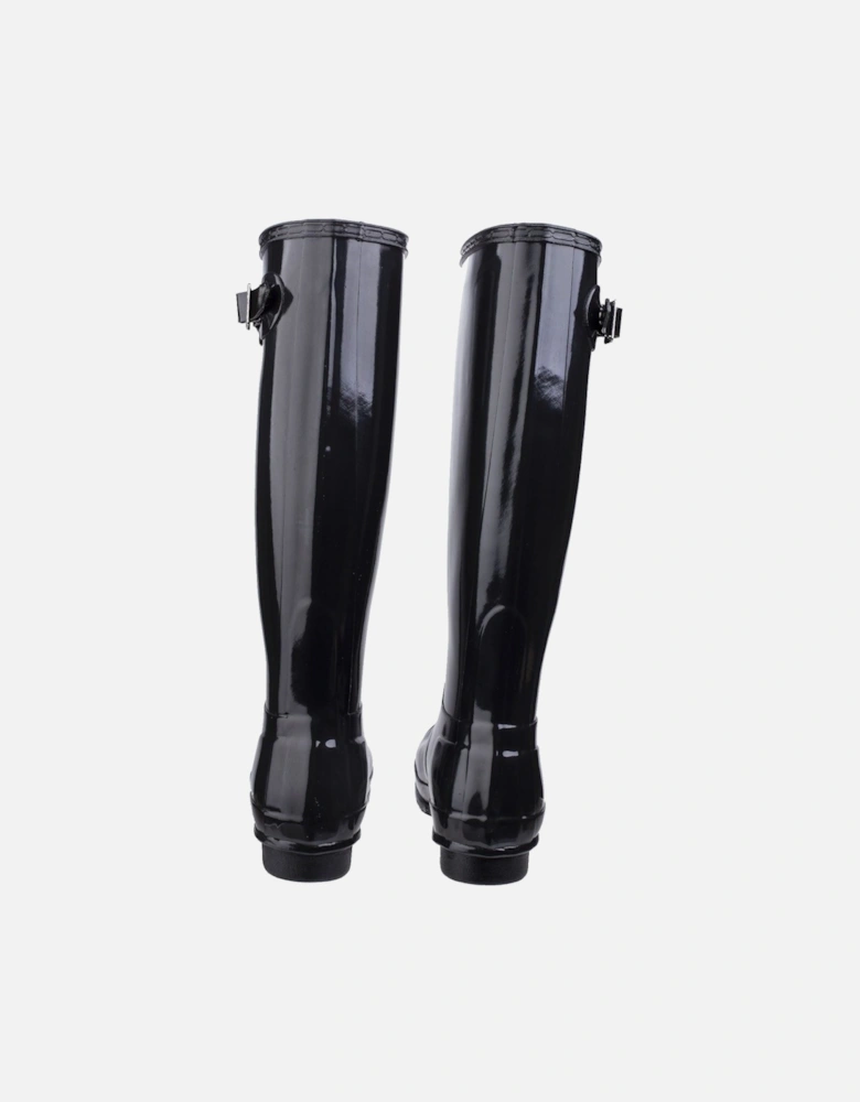 Original Tall Gloss Rubber Women's Black Wellington Boots