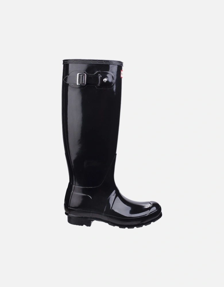 Original Tall Gloss Rubber Women's Black Wellington Boots