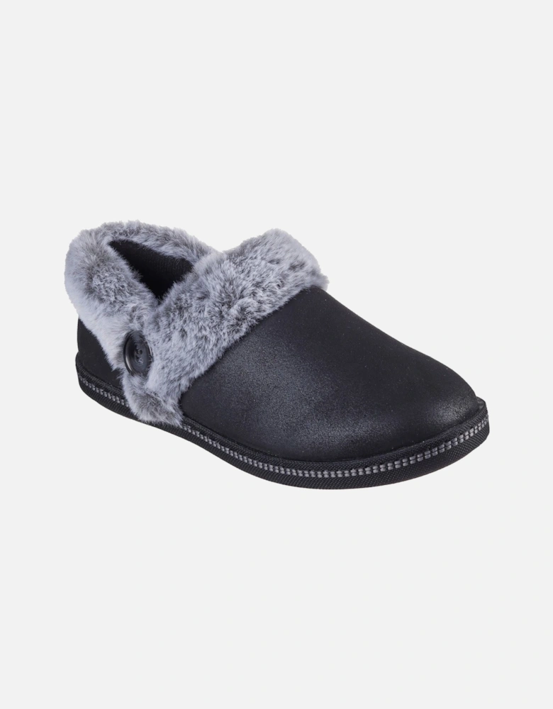 Cozy Campfire French Toast 2 Textile Women's Black Slippers