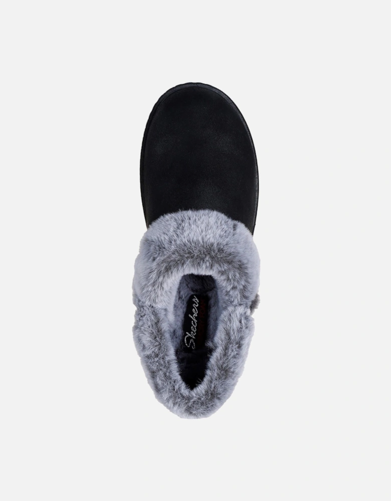 Cozy Campfire French Toast 2 Textile Women's Black Slippers