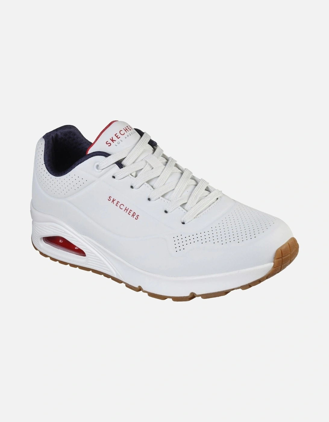 Uno Stand On Air Synthetic Men's White/Navy/Red Trainers, 6 of 5