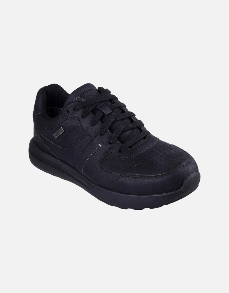 Netson Gander Polyurethane Men's Black Lace-Up Shoes