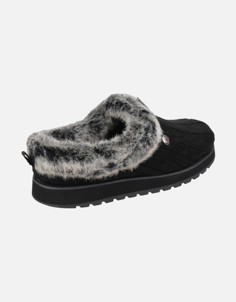 Keepsakes Ice Angel Polyester Women's Black Slippers