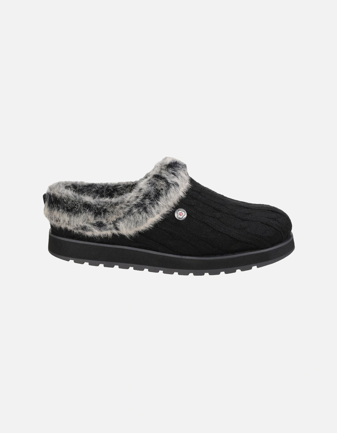 Keepsakes Ice Angel Polyester Women's Black Slippers