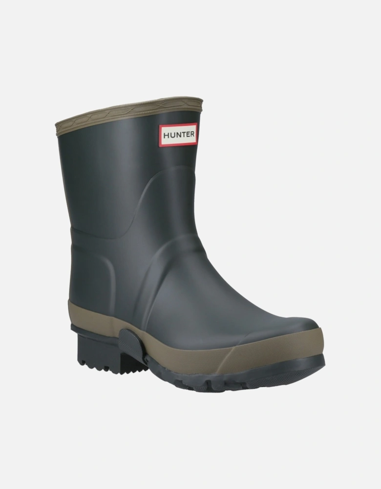 Men's Gardener Short Wellington Boot in Dark Olive/Clay