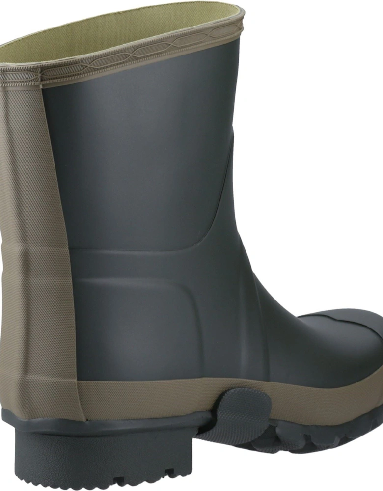 Men's Gardener Short Wellington Boot in Dark Olive/Clay