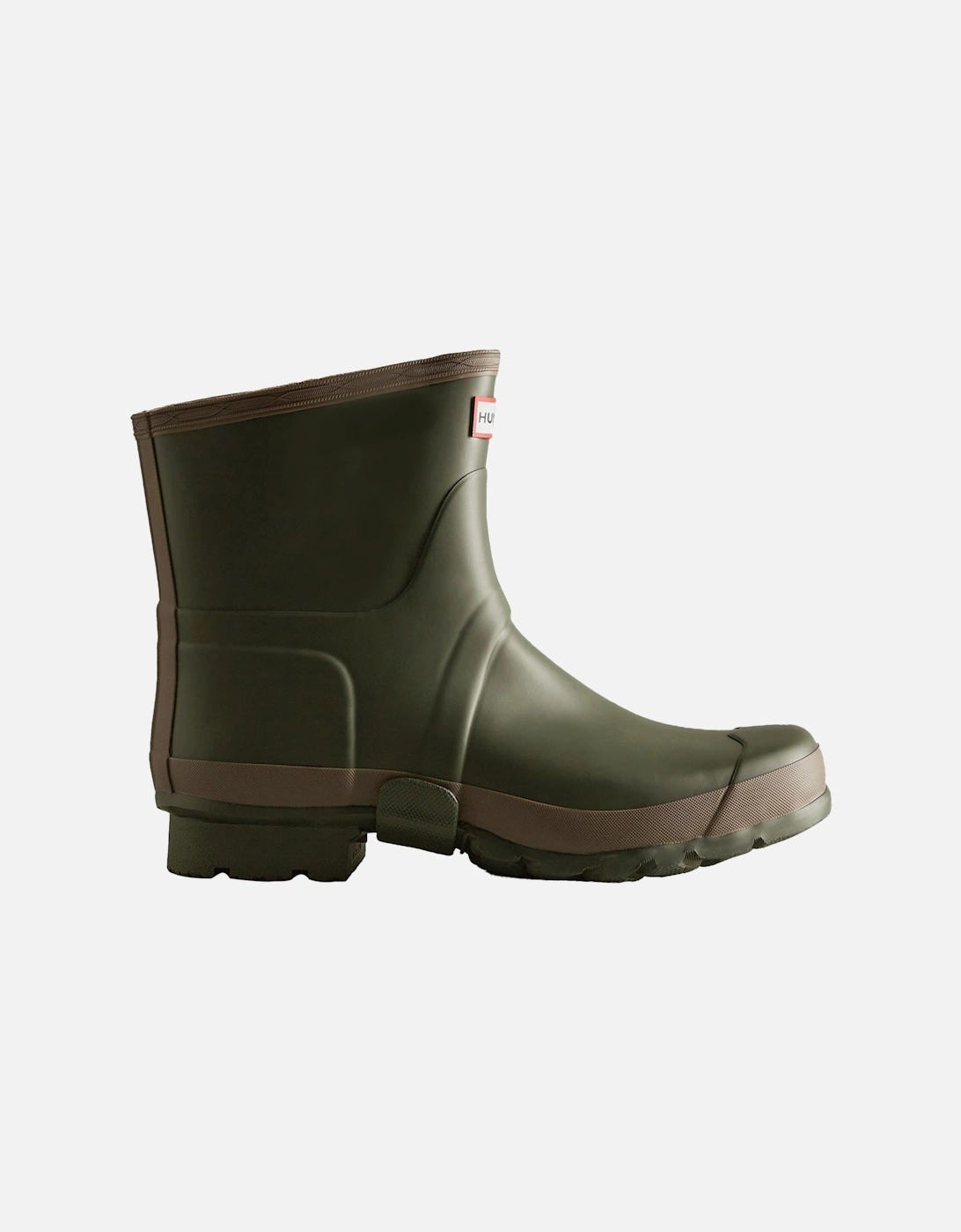 Men's Gardener Short Wellington Boot in Dark Olive/Clay