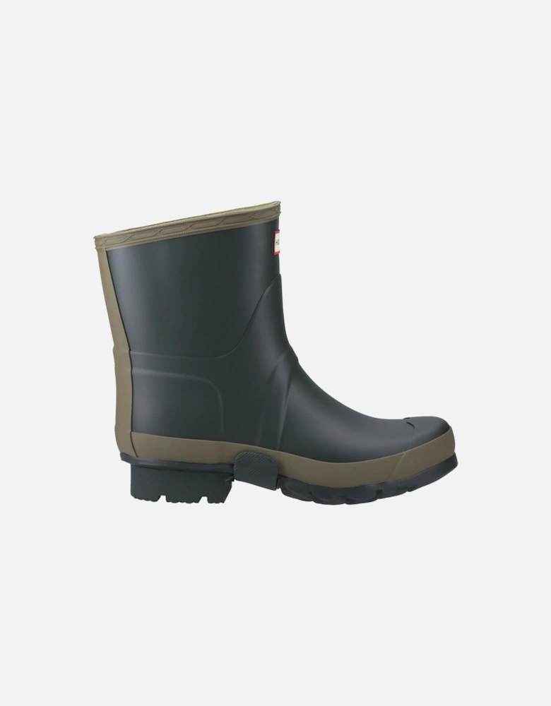 Men's Gardener Short Wellington Boot in Dark Olive/Clay
