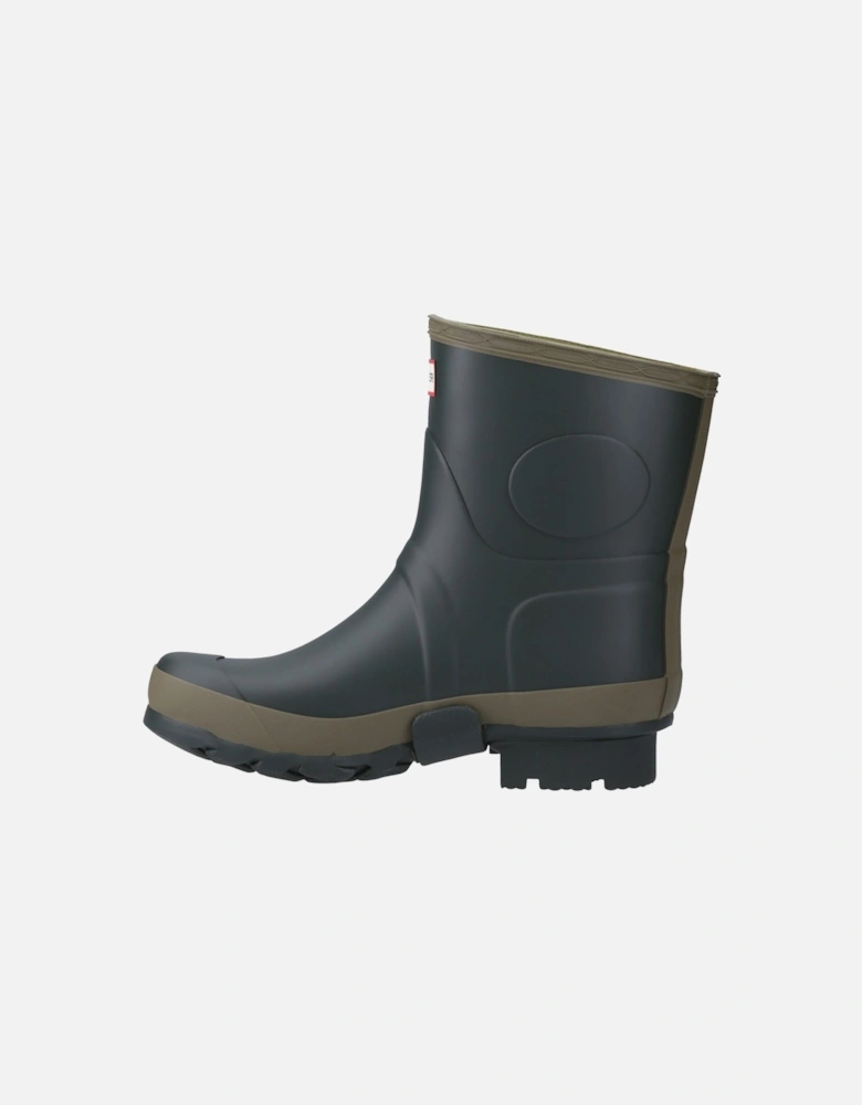 Men's Gardener Short Wellington Boot in Dark Olive/Clay
