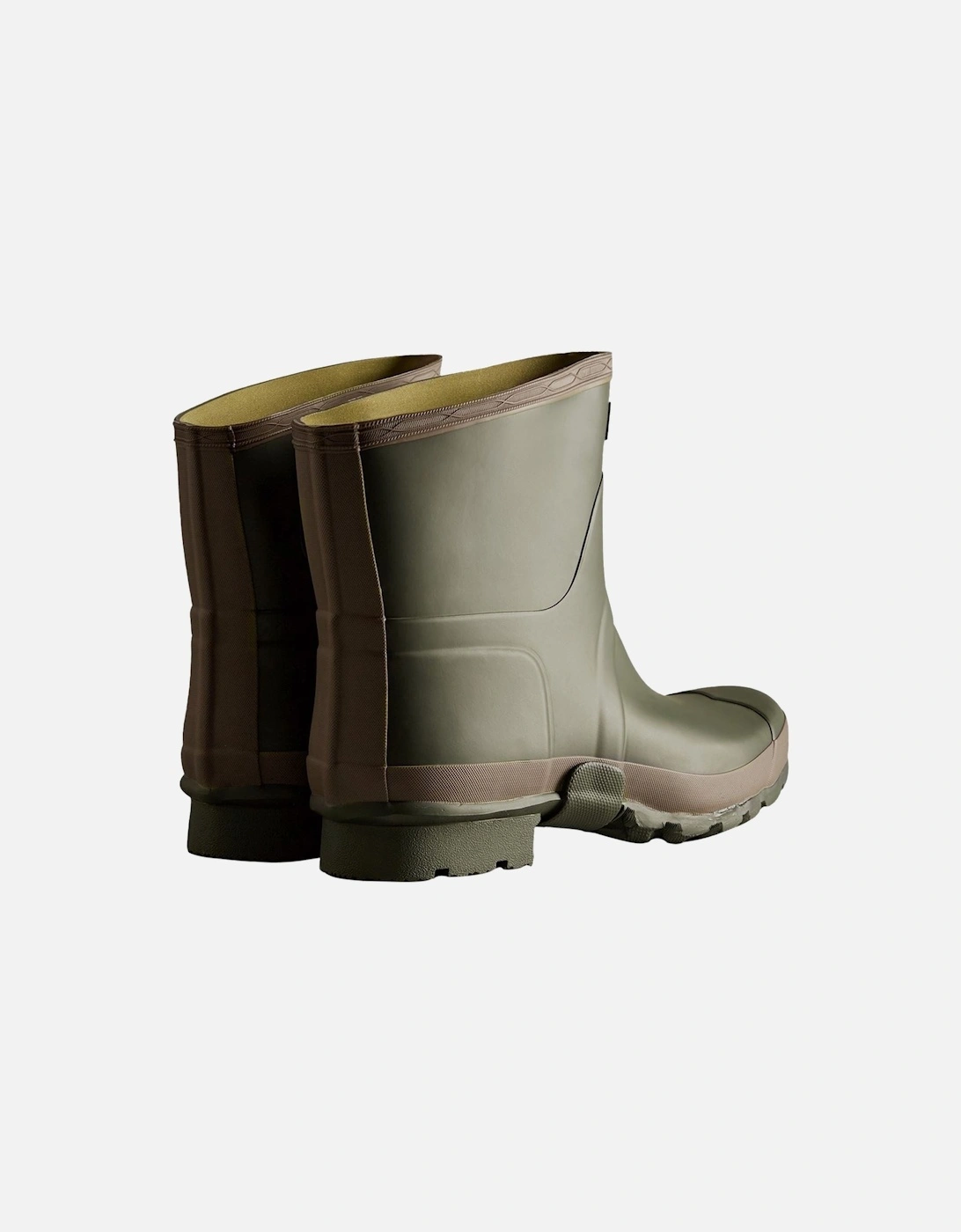 Men's Gardener Short Wellington Boot in Dark Olive/Clay